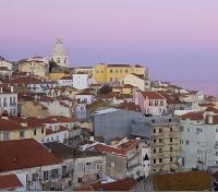 Sunset at Lisbon Old Town