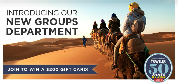 Introducing our New Groups Department & Join to win a $200 gift card
