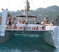 Catamaran sailing 