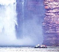Boat Through The Falls