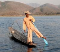 Traditional Leg Rower Fisherman Traditional Leg Rower Fisherman
