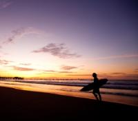 Surfing at Sunset