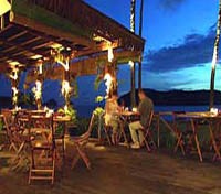 Dinner ashore at the Frangipani 