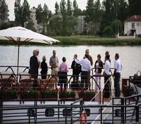 Champagne reception on sundeck Champagne reception on sundeck