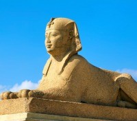 Sphinx: Located at Pompey Pillar Sphinx: Located at Pompey Pillar