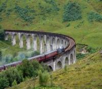 Glenfinnan viaduct with Steam Train