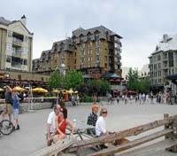 Whistler Village in late June 
