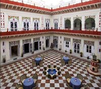 Laxmi Vilas Palace - Courtyard