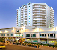 Outside the Marriott Renaissance, Alexandria