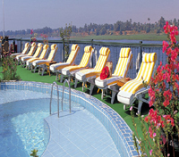 Poolside on the Oberoi Philae