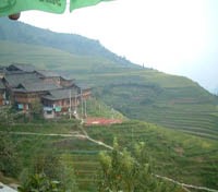 Looking down at Ping'An Village