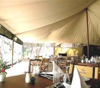 Dining at Larsen's Camp