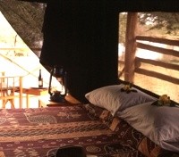 Tented Bedroom at the Voyager Ziwani