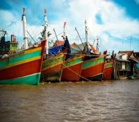 Boats in Mekong River